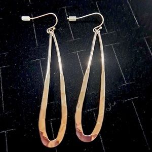 Hammered silver earrings
